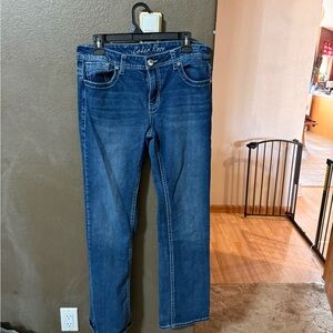 Cedar Rose Women’s Blue Jeans with embellished back pockets